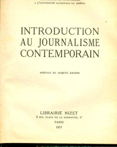 Introduction au Journalisme Contemporain