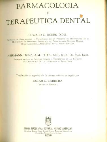 Farmacologia y Teraputica Dental