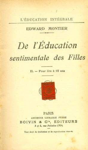 De lEducation Sentimentales des Filles