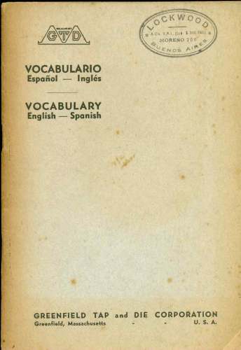 Vocabulario Español - Inglês / Vocabulary English - Spanish