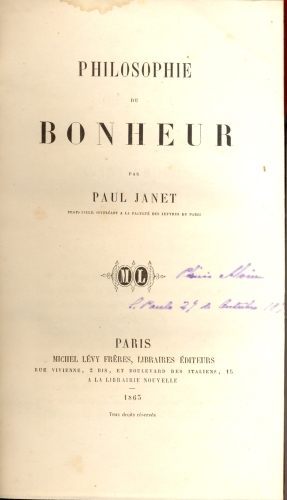 Philosophie du Bonheur