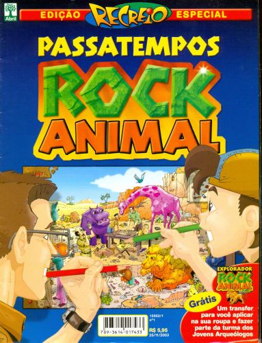 Revista Recreio Especial Passatempos Rock Animal (nº1, nov/2003)