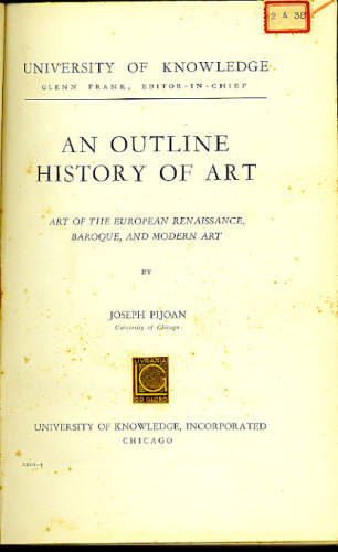 AN OUTLINE HISTORY OF ART