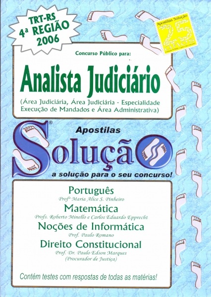 Apostilas Solução: Concurso Público para Analista Judiciário