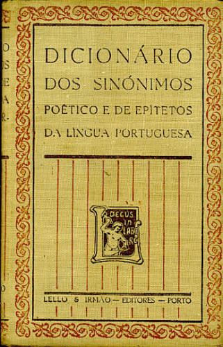 DICIONARIO DE SINONIMOS - Livraria Janina