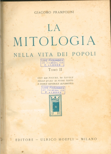 La Mitologia Nella Vita Dei Popoli Vol. 2