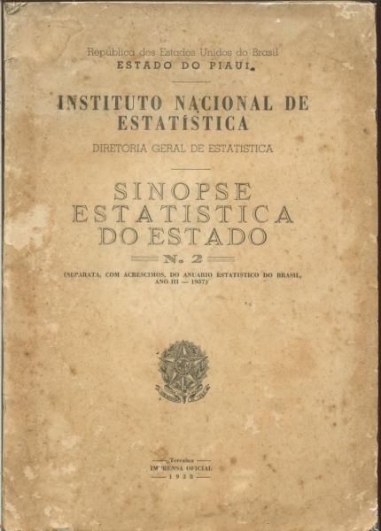 Sinopse Estatistíca do Estado (Nº 2 - Ano 1938)