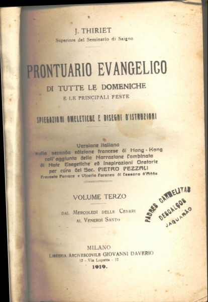 Prontuario Evangelico Di Titte Le Domeniche - 2 volumes