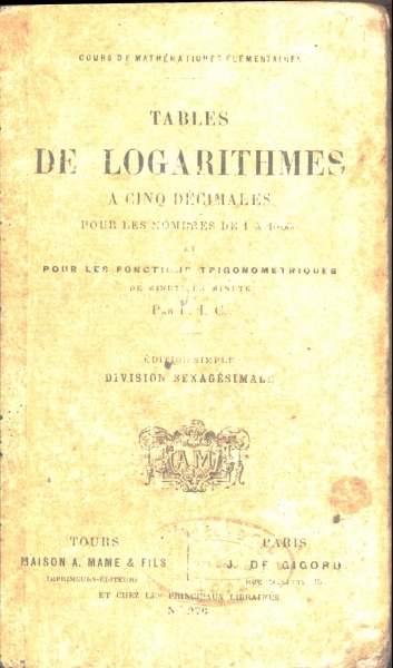 Tables de Logarithmes