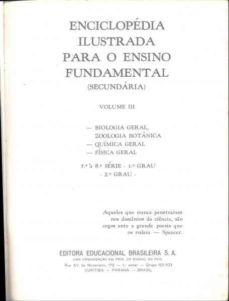 Enciclopédia Ilustrada Para o Ensino Fundamental (Volume III)