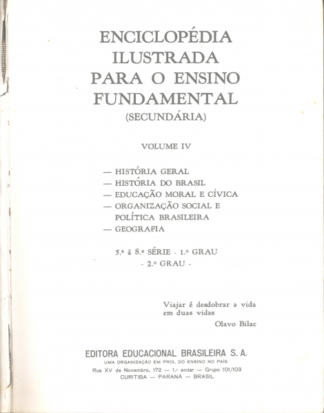 Enciclopédia Ilustrada Para o Ensino Fundamental (Volume IV)