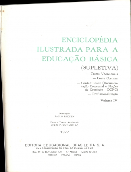 Enciclopédia Ilustrada Para a Educação Básica (Volume IV)