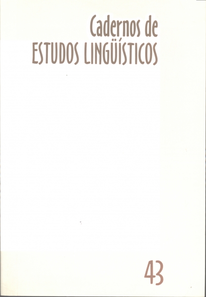 Cadernos de Estudos Linguísticos (Nº 43 - Jul/Dez 2002)