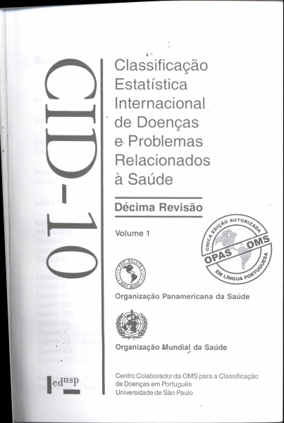 Classificação Estatística Internacional de Doenças e Problemas Relacionados à Saúde (Volume 1)