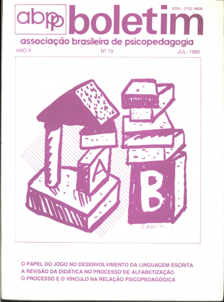 ABPP Boletim Associação Brasileira de Psicopedagogia Julho/1990 nº