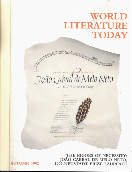 World Literature Today - João Cabral de Melo Neto (Vol. 66, Nº 4 , 1992)