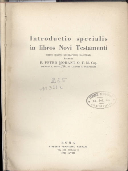 Introductio Specialis in Libros Novi Testamenti vol. III