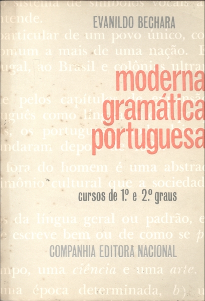 Moderna Gramática Portuguesa - Cursos de 1º e 2º Graus (1978)