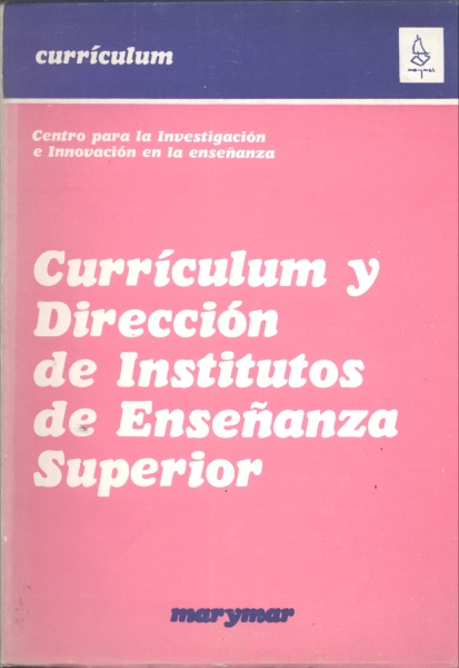 Currículum y Dirección de Institutos de Enseñanza Superior