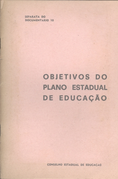 Objetivos do Plano Estadual de Educação