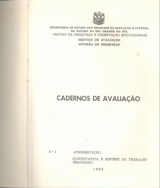 Cadernos de Avaliação