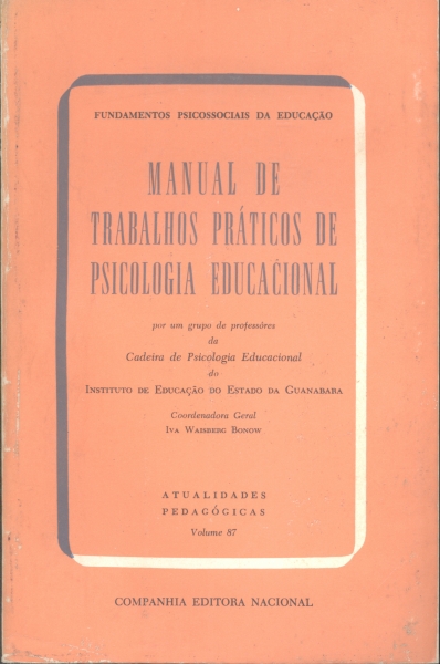 Manual de Trabalhos Práticos de Psicologia Educacional