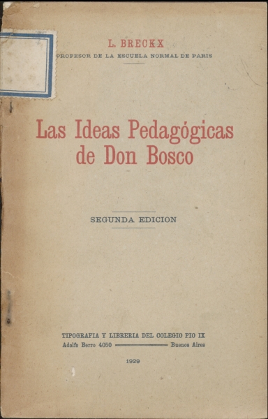 Las Ideas Pedagógicas de Don Bosco