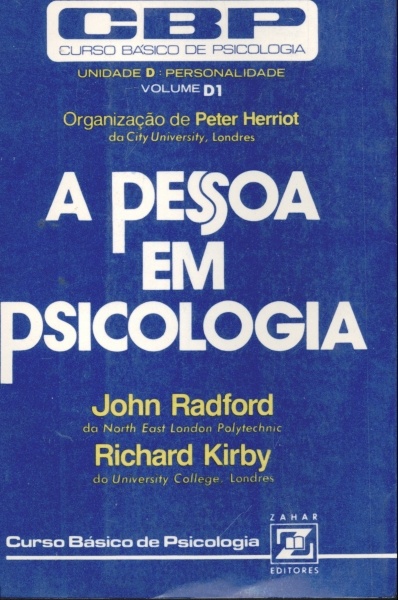 A Pessoa em Psicologia
