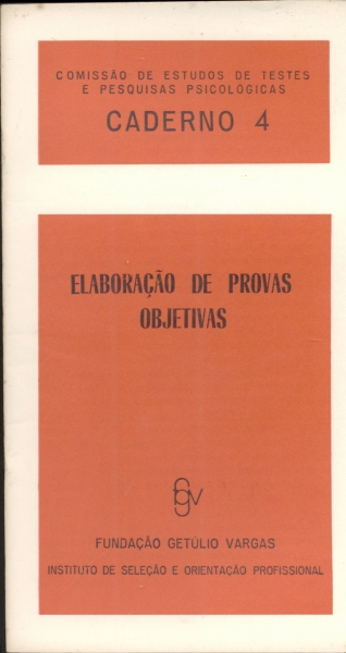 Elaboração de Provas Objetivas