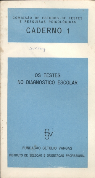 Os Testes no Diagnóstico Escolar