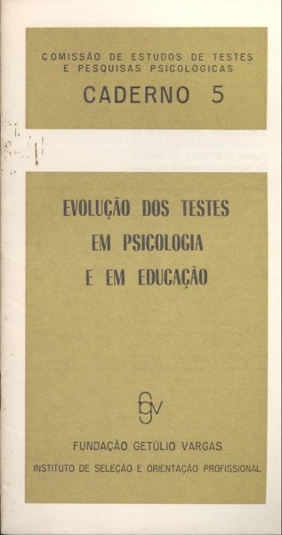 Evolução dos Testes em Psicologia e em Educação