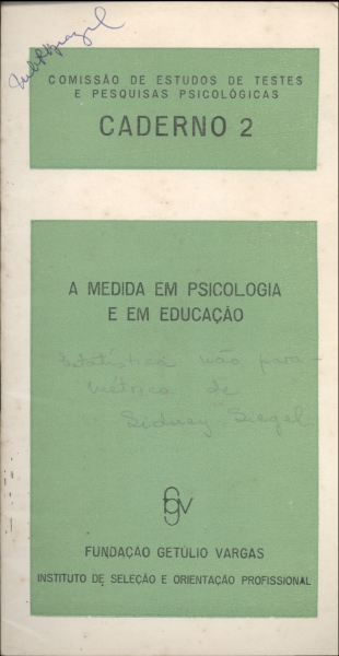 A Medida em Psicologia e em Educação