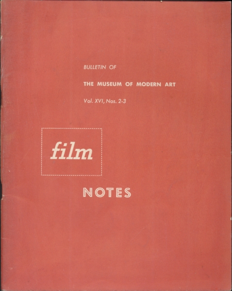 Bulletin of The Museum of Modern Art, Vol. XVI, Nº 2 - 3, 1949