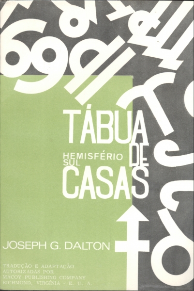 Tábua de Casas Hemisfério Sul  -  Latitudes de 22º a 60º