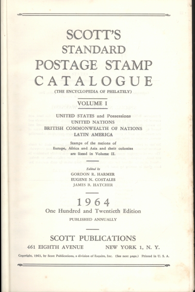 Scott`s Standard Postage Stamp Catalogue - Volume 1