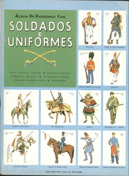 Álbum de Figurinhas com Soldados e Uniformes