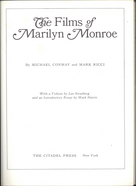 The Films of Marilyn Monroe