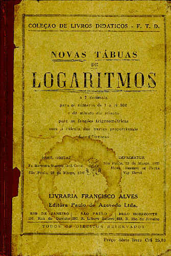 NOVAS TÁBUAS DE LOGARÍTMOS