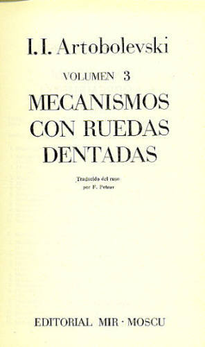 MECANISMOS COM RUEDAS DENTADAS (VOL. 3)