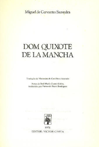 DOM QUIXOTE DE LA MANCHA