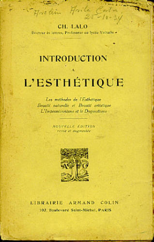 INTRODUCTION A LESTHÉSTIQUE