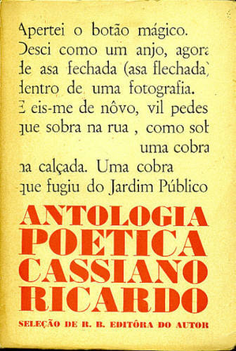 ANTOLOGIA POÉTICA CASSIANO RICARDO
