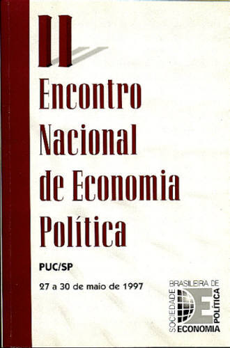 II ENCONTRO NACIONAL DE ECONOMIA POLÍTICA- VOLUME I