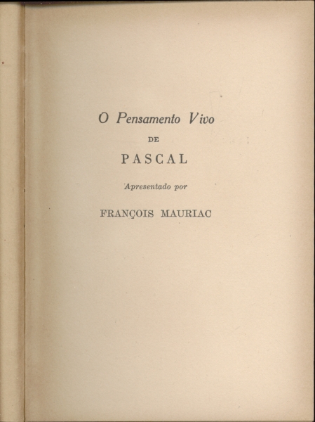 O Pensamento de Pascal