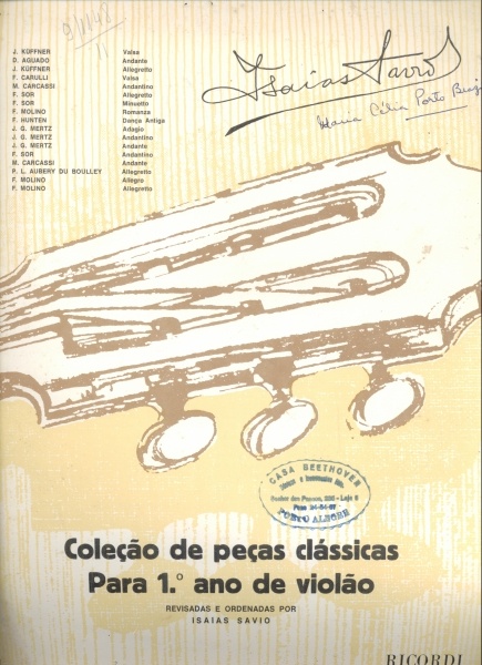 Coleção de Peças Clássicas para 1.º Ano de Violão