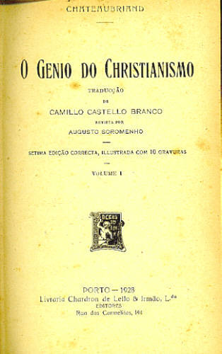 O GENIO DO CHRISTIANISMO (VOLUME I E II)