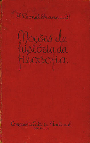 NOÇÕES DE HISTÓRIA DA FILOSOFIA