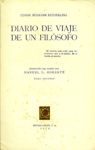 DIÁRIO DE VIAJE DE UN FILOSOFO (2 VOLUMES)