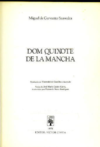 DOM QUIXOTE DE LA MANCHA
