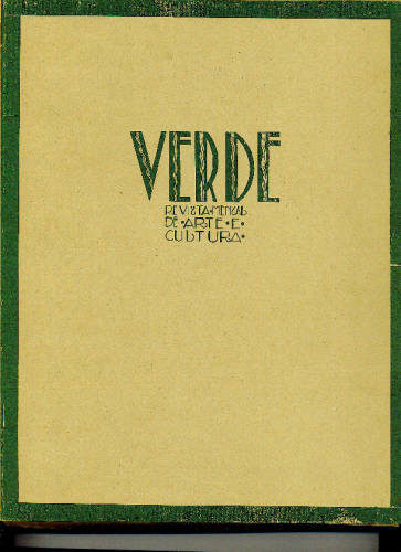 VERDE REVISTA MENSAL DE ARTE E CULTURA